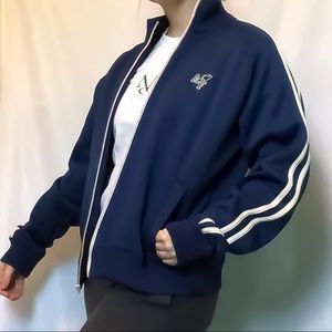 Blue varsity jacket